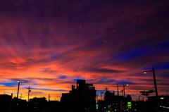 夕暮れに見た空