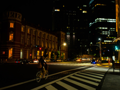 夜のサイクリング