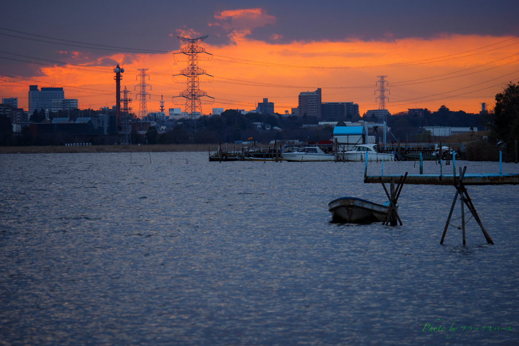 寒い夕暮れ..