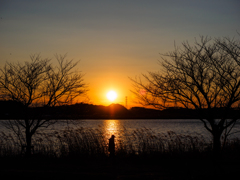 手賀沼風景 〜 冬の夕暮れ (3)
