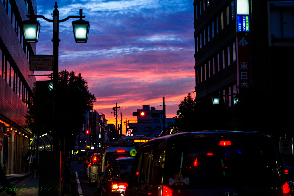 街角の夕焼け..＃2