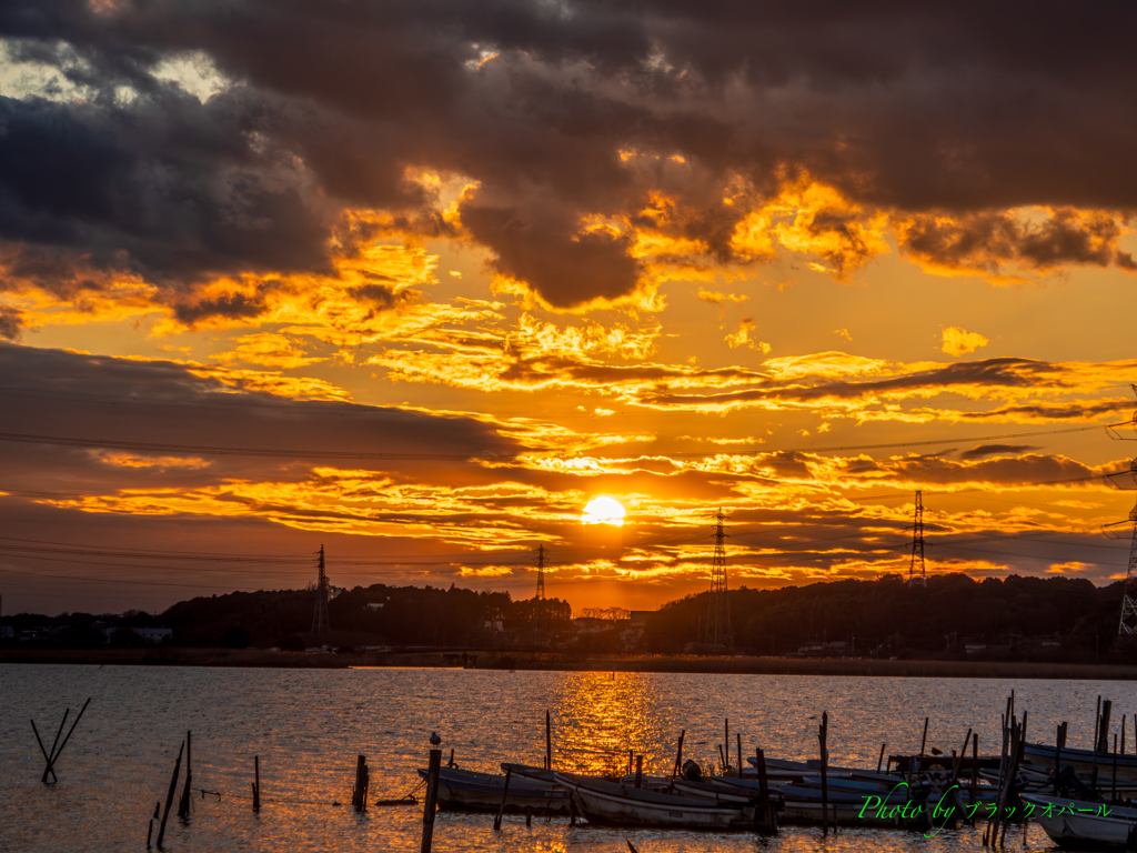 手賀沼夕景(その２)..