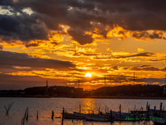 手賀沼夕景(その２)..