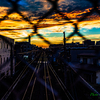夕焼けの鉄路..
