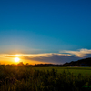 田園の夕暮れ..