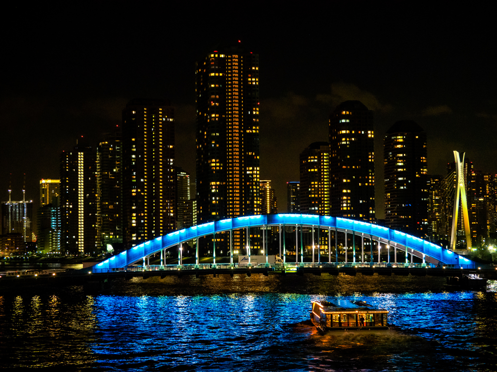 永代橋夜景..