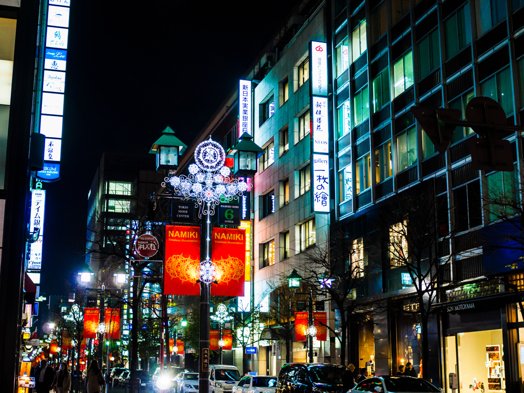 銀座の夜 並木通り By ブラックオパール Id 写真共有サイト Photohito