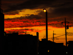 ほやほやの夕焼け