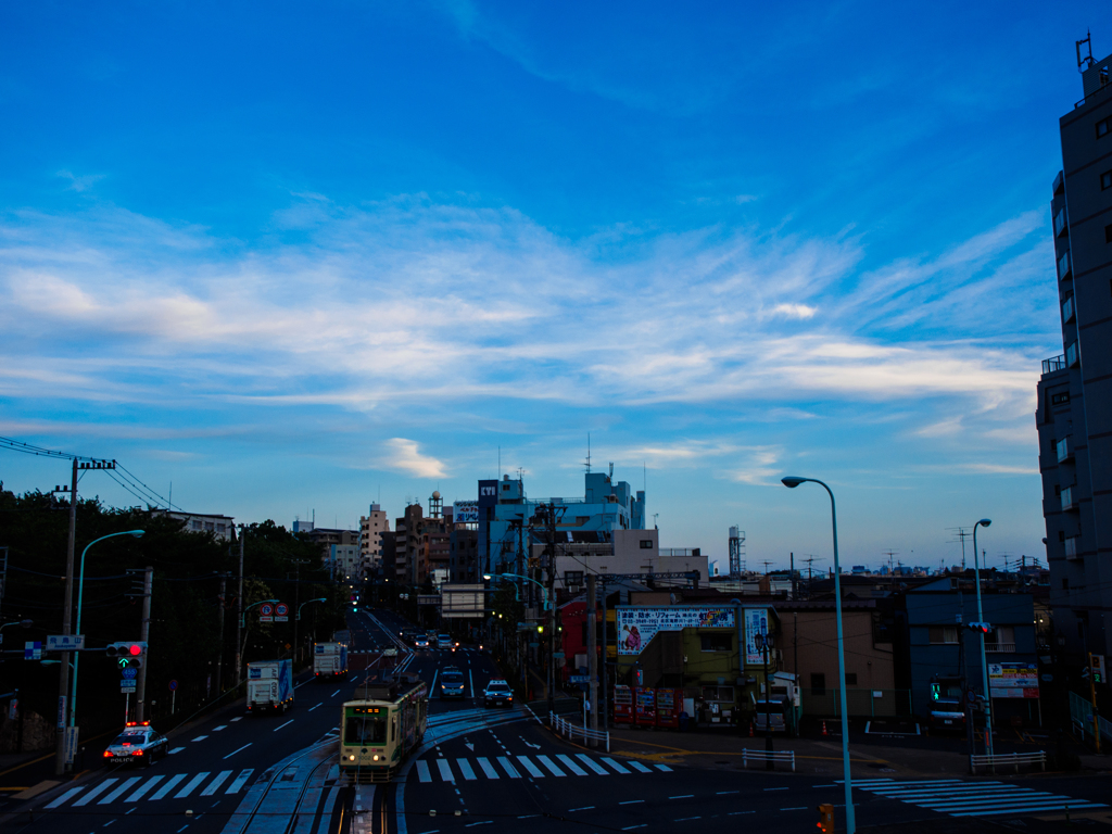 夕暮れの街