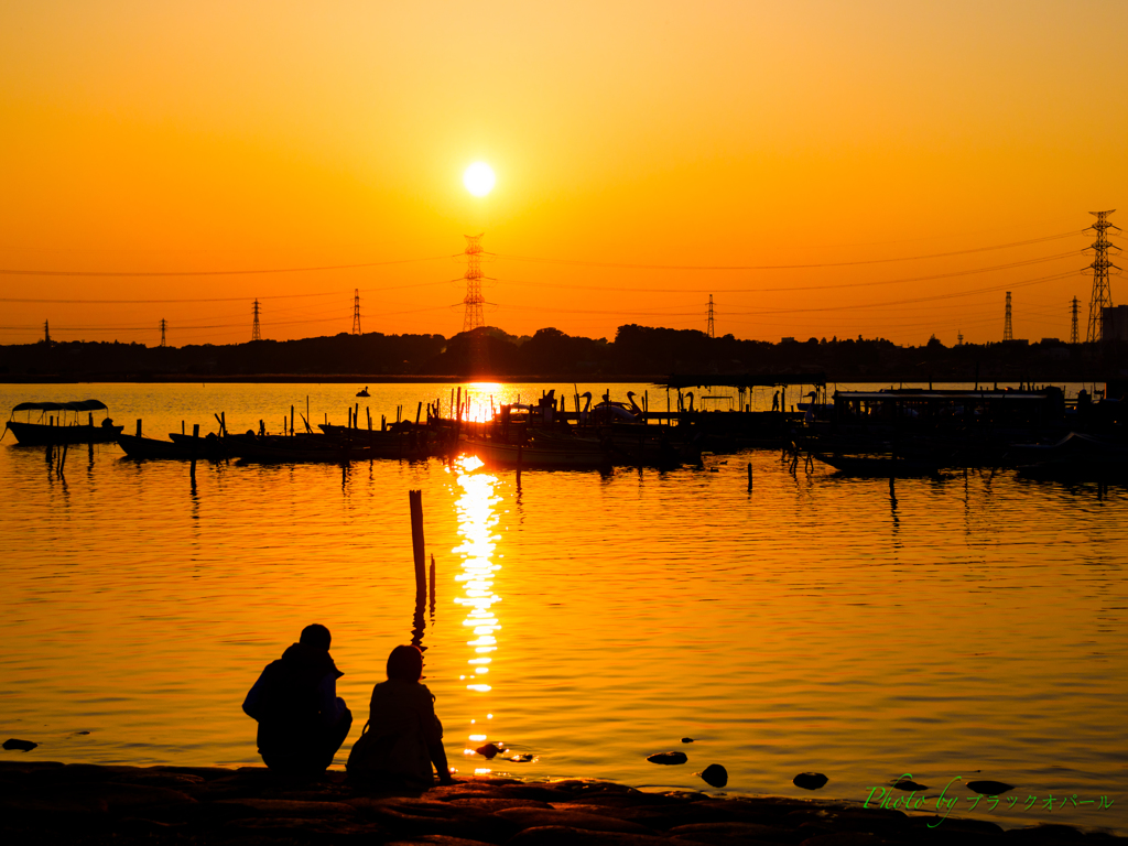 夕日の二人 By ブラックオパール Id 写真共有サイト Photohito