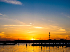 夕暮れの手賀沼風景..＃11〜サンセット