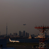 羽田空港風景②〜到着機と出発を待つ旅客機