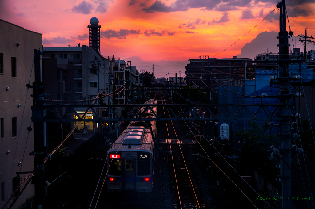 夕焼け列車..