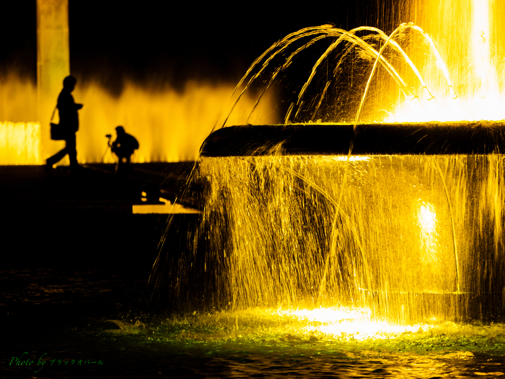 夜の噴水公園..＃2