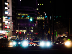 夜の外堀通り..