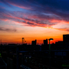 夕焼けの常磐線..