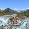 伊折橋からの４月の剣岳
