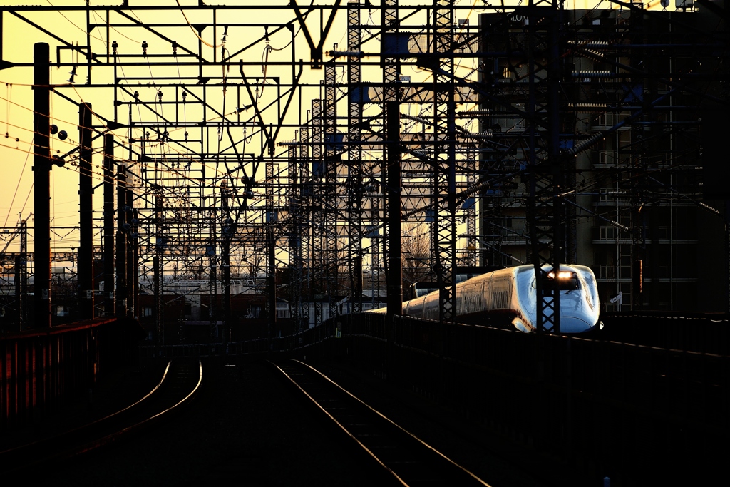 夕刻の鉄路