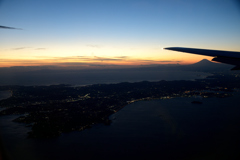 三浦半島上空旋回中