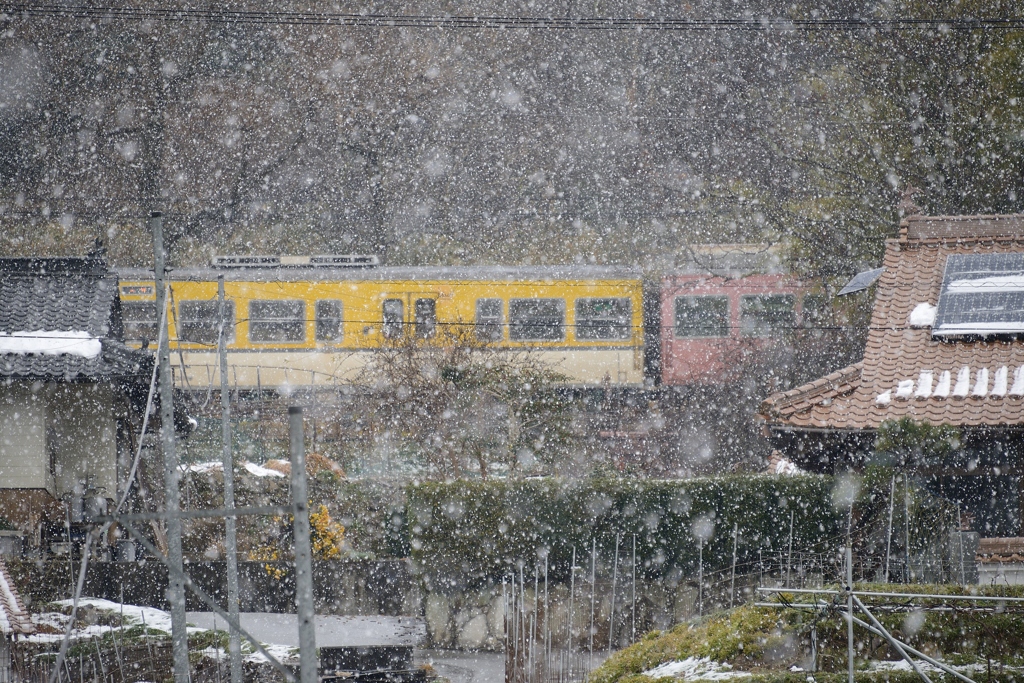 雪の芸備線