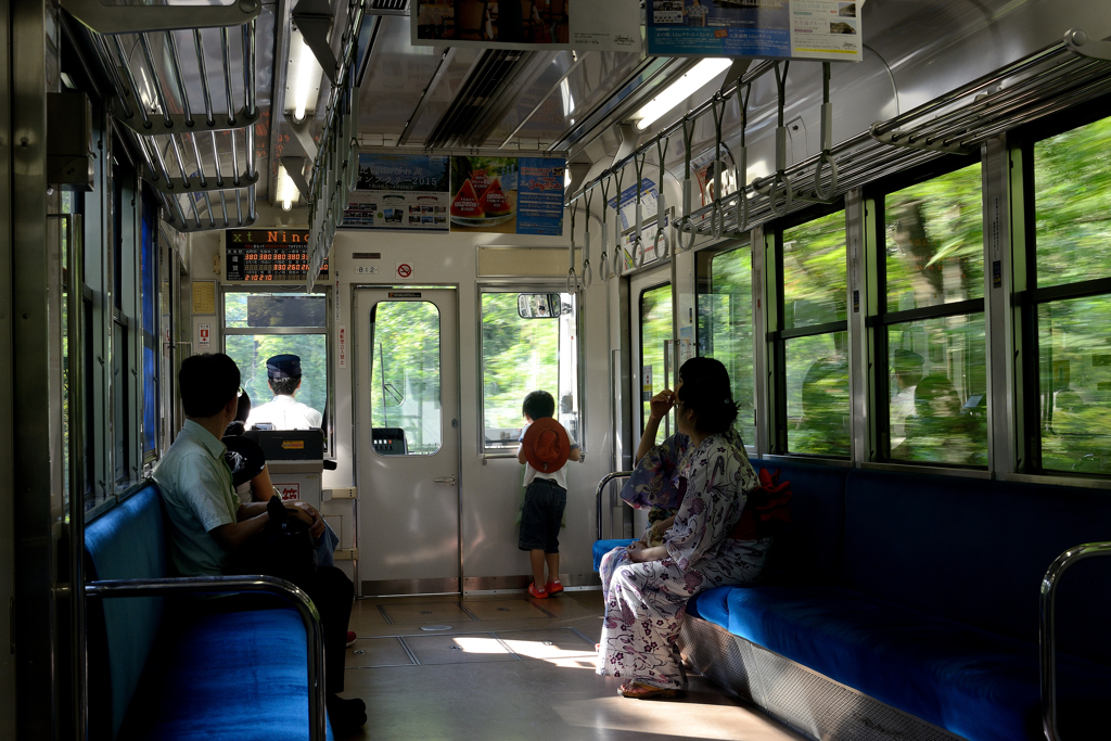 去年の夏電車