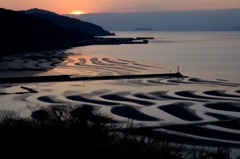 御輿来海岸夕景