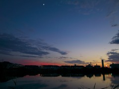 いつもの池の夜景１