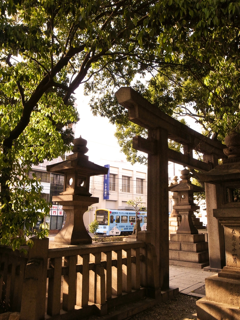 鳥居とチン電１