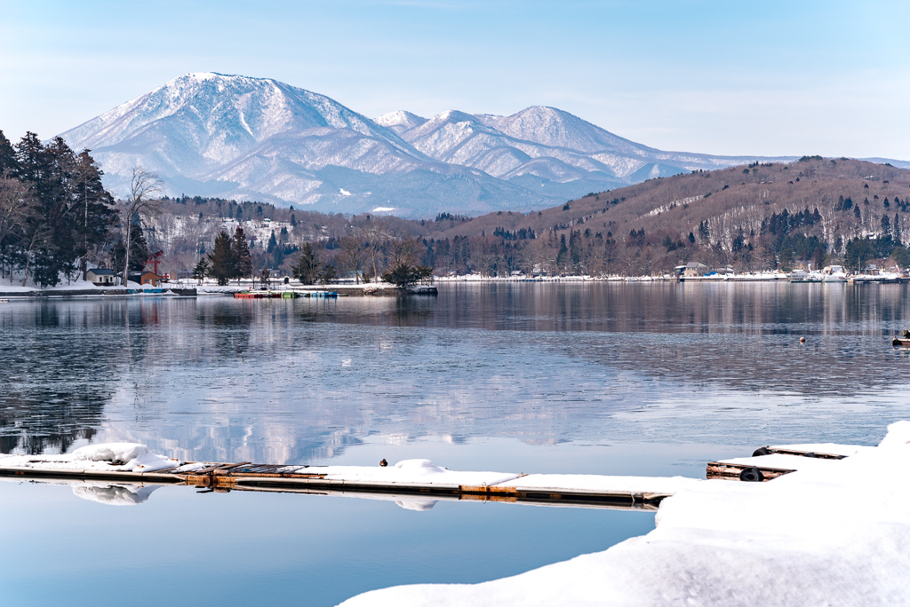 野尻湖冬景色