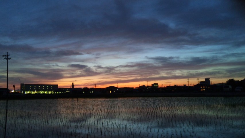 ちょっと不気味な夕暮れ