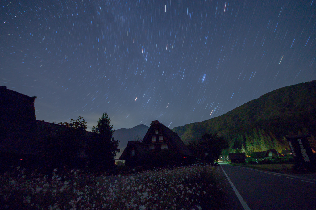 白川郷の星空