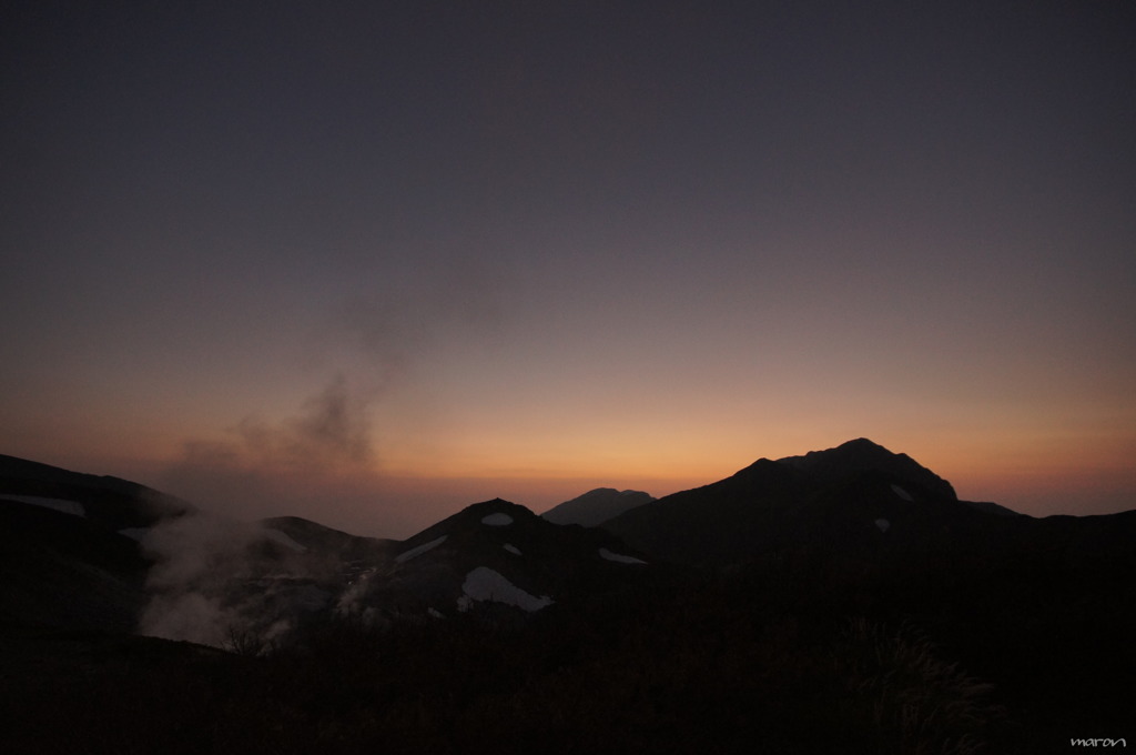 立山の夕日