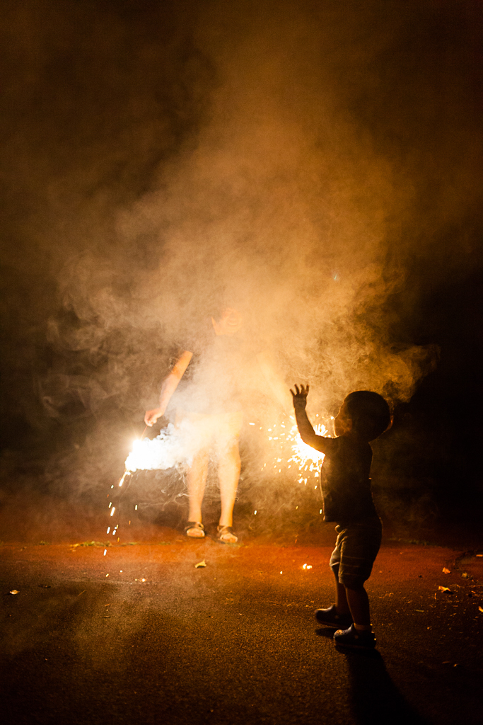 初キャンプ　初花火