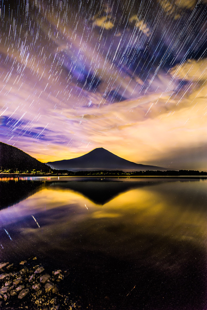 星の流れ。雲の流れ。