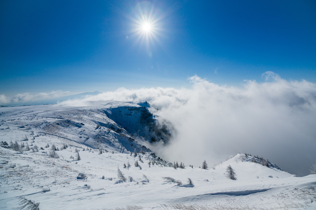 雲上の白い雪原