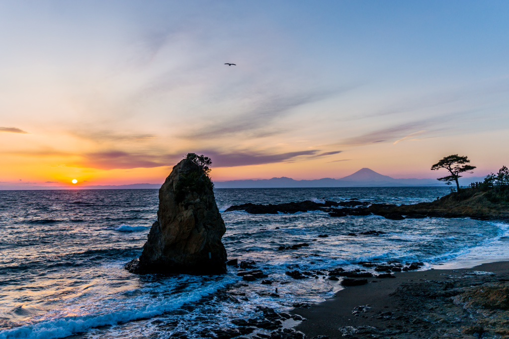 富士の夕照