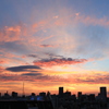 台風一過の夕焼け