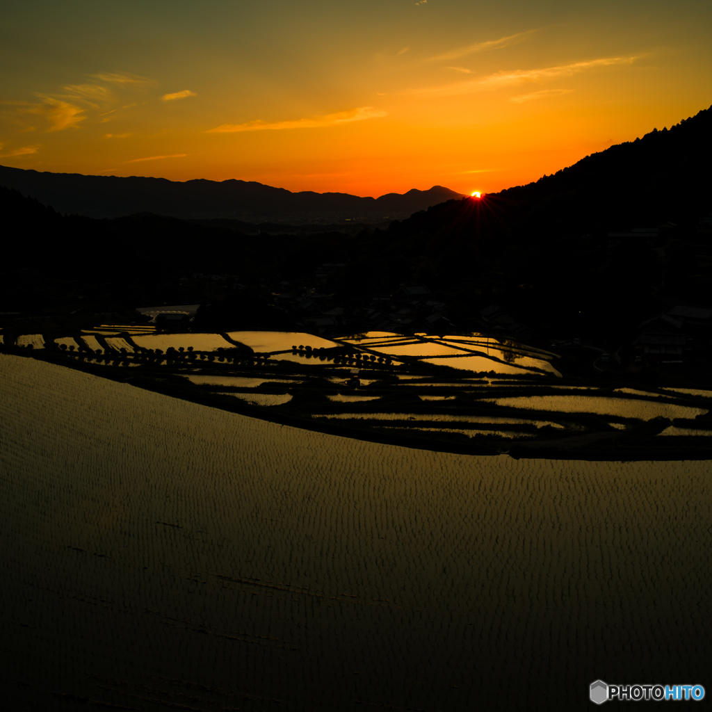 棚田のある風景