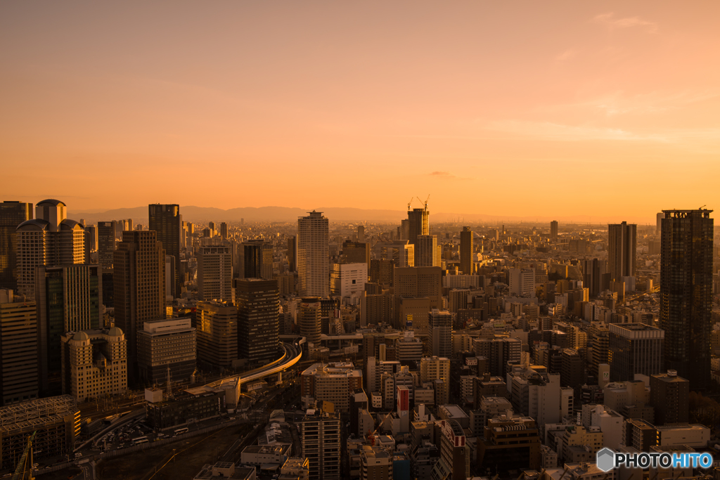 喧騒の夕景