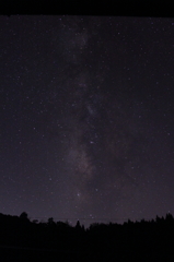 窓から見える満天の星空