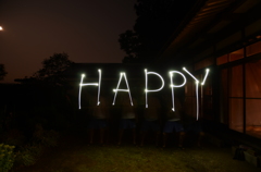 長時間露光・HAPPY