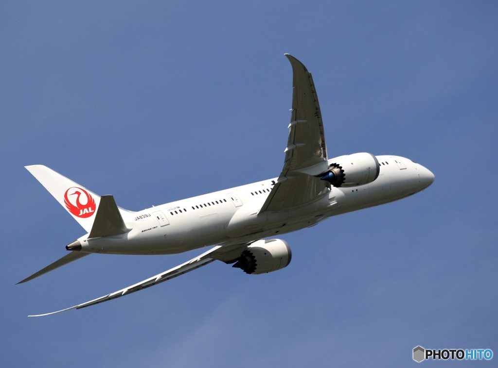 JAL 787-8 出発　