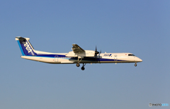 到着ボンバルディアDHC-8-Q400 JA845A