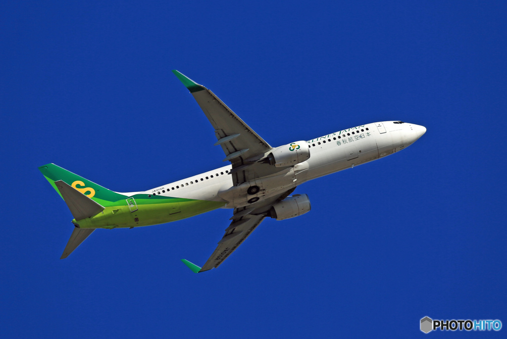 春秋737-800 JA01GR 飛び立ち　