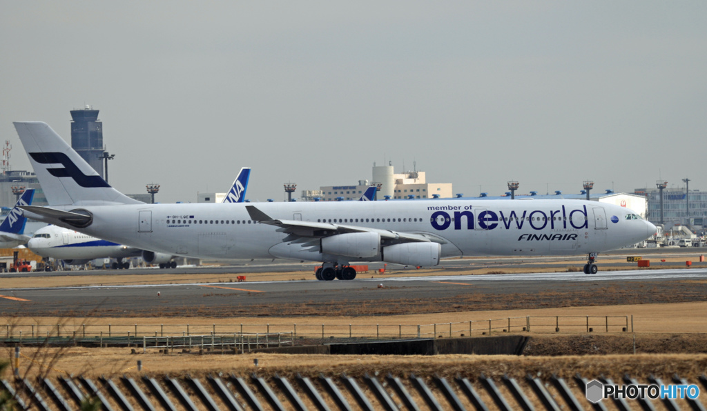 Finnair A340-313 OH-LQE 飛び立ち　