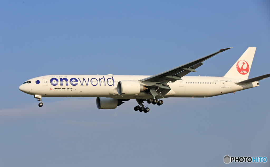 「そらー」JAL one-world 777-346 JA732J来た～