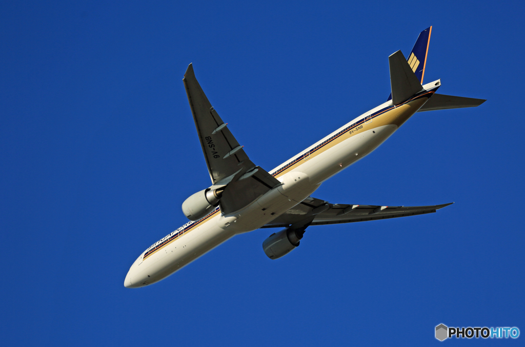 「空色」 Singapore 777-312 9V-SNB飛行