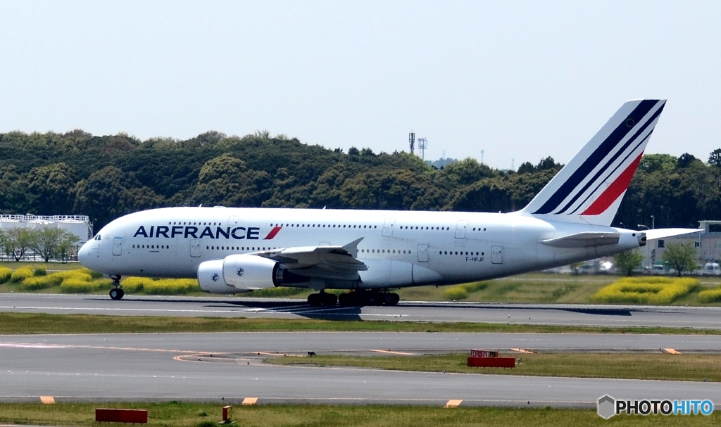☮Air France A380-861 出発　