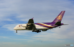 [青い空] Thai A380-841 HS-TUF 到着 