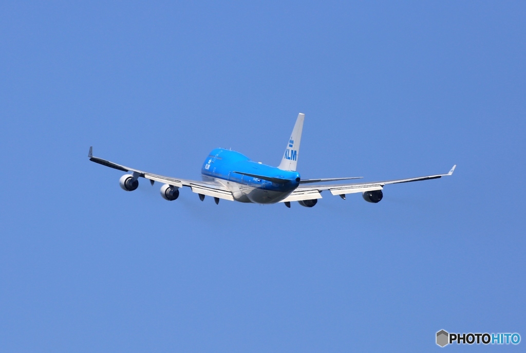 離陸　KLM 747-400 PH-BFS